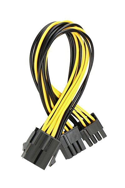 BK Teknoloji Pcı-e 6 Pin Dişi To 2 X Pcı-e 8 (6+2?pin Erkek Gpu Güç Kablosu Ç...