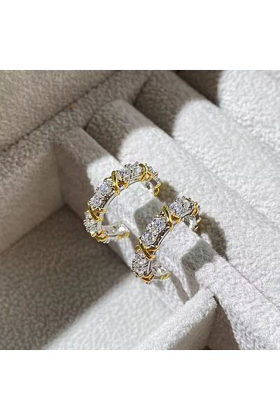 CanElif Accessories تيفاني سلسلة خاصة X أقراط الصلب