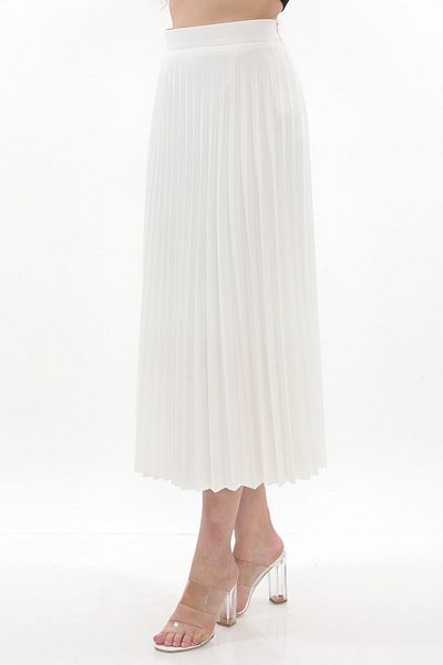 SORALLİNE WOMEN PLISOLEY SKIRT 781 OFF WHITE