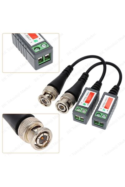 BK Teknoloji Cctv Kamera Video Balun 1 Kanal Pasif Video Alıcı/verici