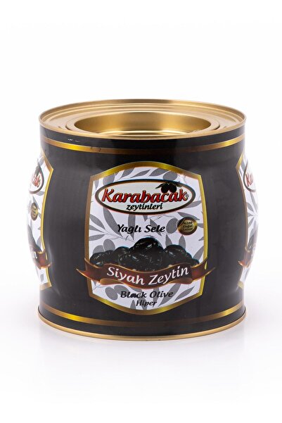 Karabacak Zeytin Karabacak Siyah Zeytin Hiper Boy 2 Kg Teneke