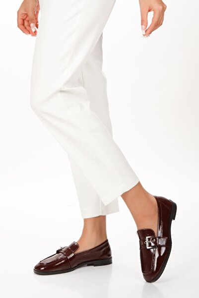 ezmoda Hakiki Deri ayakkabı Ultra Lüks Bordo Rugan