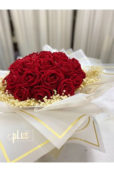 Plus Atölye Özel Tasarım 41 Güllü Isteme Çiçeği Buketi