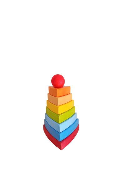 Wooden Waldorf Educational Triangular Towers