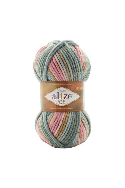 Alize 5 τμχ Superlana Maxi Tie Dye 7803 Χοντρό νήμα πλεξίματος στο χέρι Maxi γιλέκο Ζακέτα νήμα Κασκόλ Beanie νήμα πουλόβερ 7803