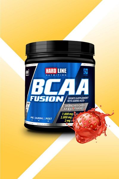 Hardline 500 Gr Bcaa Fusion Strawberry Flavored