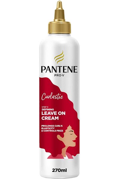 Pantene Pro-V Curlastic Defining Anti-Frizz Leave-On Cream for Lasting Elasticity, 270ml