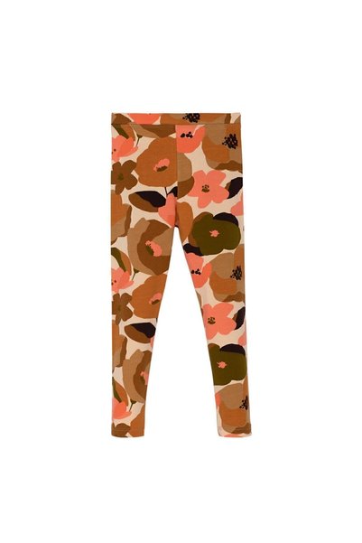 LOVETTI Kız Çocuk Retro Flowers Desenli Ince Mevsimlik Tayt