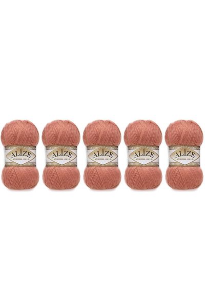 Alize Angora Gold Hand Knitting Thread 100 gr 5 Pieces Color 102 Onion Shell