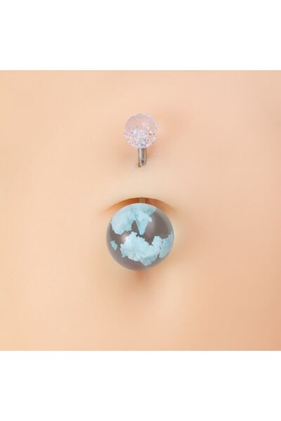 Arescollection Cerrahi Çelik Gökyüzü Bulut Göbek Piercingi