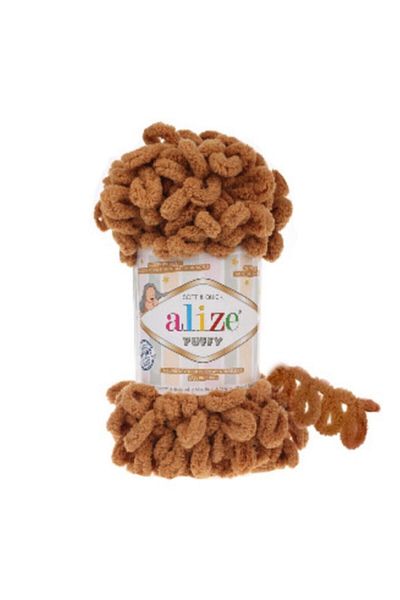 Alize Subebek 5 τεμάχια Puffy Hand Knitting Yarn Χρώμα: 179 Camel Hair