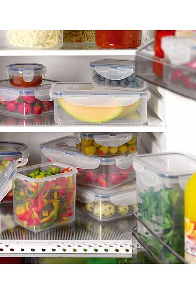 Lock & Lock Durable Plastic Food Container, 2 Liter Capacity