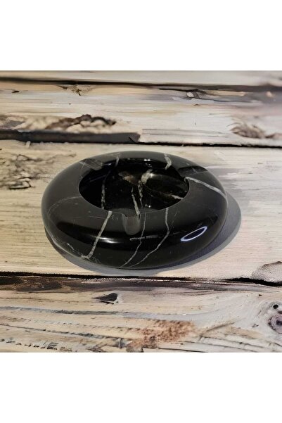 Concept ONYX by CEHRELI Doğal Taş Alexander Black Yuvarlak Mermer Küllük Hedi...