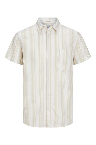 Jack & Jones Cămașă de in Jack Jones - Cămașă JORLINEN Blend Stripe SS LN STYD24 12256299