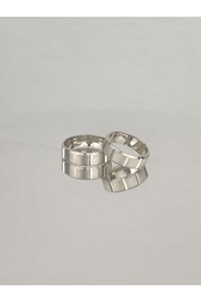 Gri Gümüş Estetik Parıltı Çemberi 925 Ayar Gümüş Alyans, Nişan Ve Söz Yüzüğü