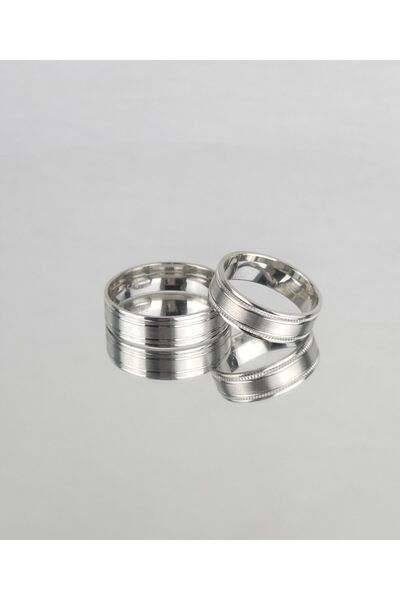 Gri Gümüş Saf Aşk Halkası 925 Ayar Gümüş Alyans, Nişan Ve Söz Yüzüğü