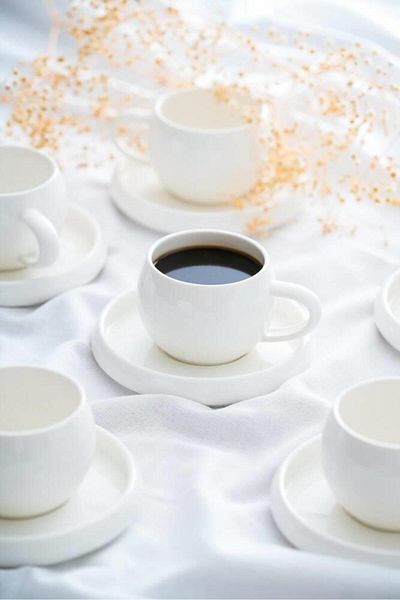 ACAR 6-Piece Bianco Perla Coffee Cup Set - Sct-06477