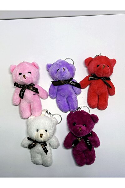 DEF COLLECTION Renkli Peluş Ayıcık Anahtarlık ve Çanta Süsü – Sevimli ve Yumuşak Peluş Anahtarlık