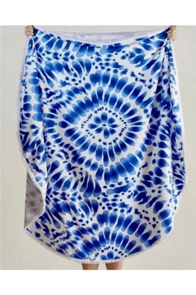 Wellmop 150cm Patterned Round Beach Towel
