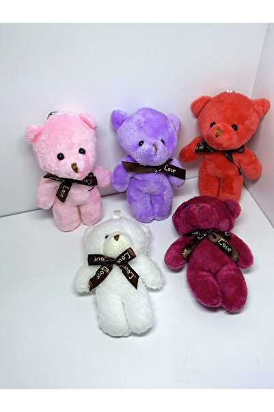 DEF COLLECTION Renkli Peluş Ayıcık Anahtarlık ve Çanta Süsü – Sevimli ve Yumuşak Peluş Anahtarlık