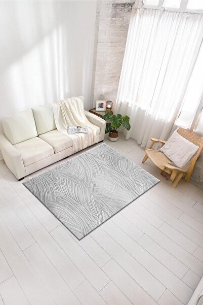 Resmiro Dijital Baskılı Dalga  Desenli  Makinada Yıkanabilir Salon ve Yolluk ...