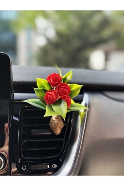 Plantarrium Design Oto Aksesuar/koku-mini Hasır Buket Gül Dalı