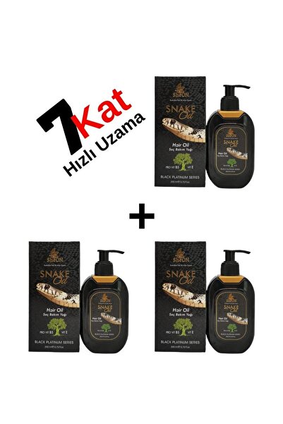 SheON Hızlı Saç Uzatma Saç Bakım Yağı 3 Adet Yılan Yağı Sneke Oil