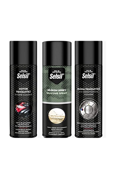 Selsil Motor Temizleme Spreyi 200 ml / Silikon Sprey 200 ml / Klima Temizleyi...