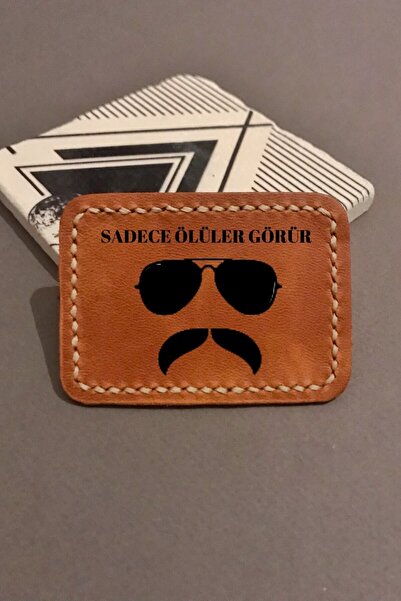 Sadece Ölüler Görür Patch Hakiki Deri Peç