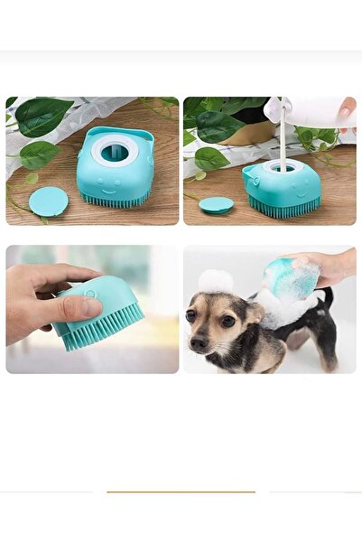 HANİŞ HOME فرشاة استحمام سيليكون خضراء - مع حجرة، Hn55