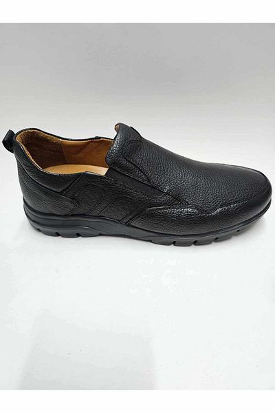 Dr.Flexer Dr Flexer Genuine Leather - Orthopedic Black Men's Shoes, Laceless