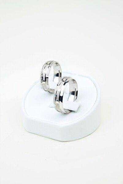 Gri Gümüş Zamansız Aşk Halkası 925 Ayar Gümüş Alyans, Nişan ve Söz Yüzüğü