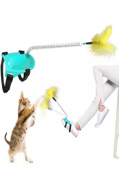 PatiDostu Pet Cat And Breed Dog Foot Fishing Rod Furry Cat Dog Toy