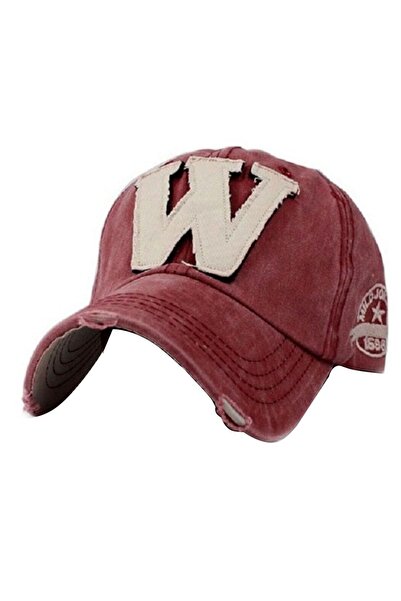 WINNERS Eskitme Bordo - Beyaz W Şapka