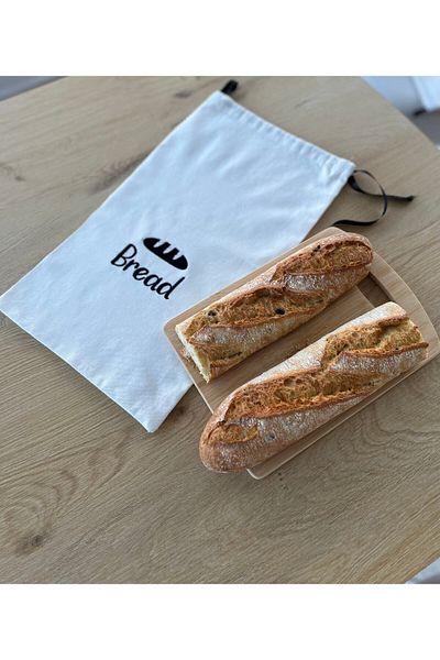 Hanles Bread Embroidery Embroidered Natural Fabric Bread Storage Pouch Bread Bowl Multi-Purpose Pouch
