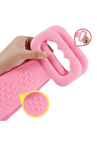 Jetcom Double Sided Bath Back Scrub Silicone Skin Cleaning Washcloth Brush 60cm
