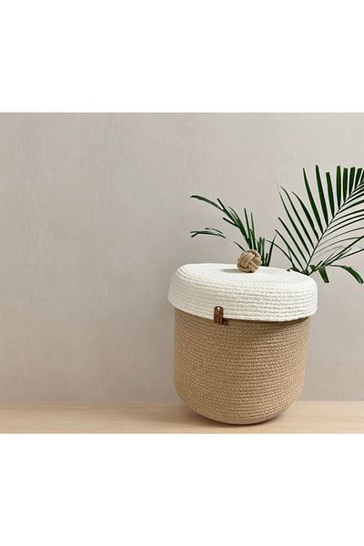 Sevdam Sepet Beige Cream Decorative Multi-Purpose Storage Box
