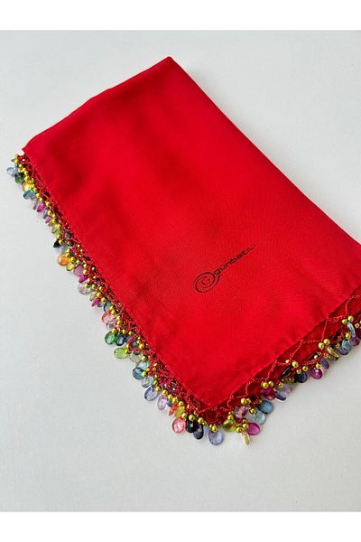 TREND Writing Cheesecloth Yemeni Dowry - Beaded Edge Handmade Gift