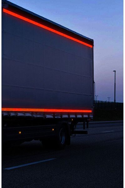 Badem10 1 Meter 5 cm Red Reflective Phosphorescent Strip Tape - Tuvturk Approved Warning Tape