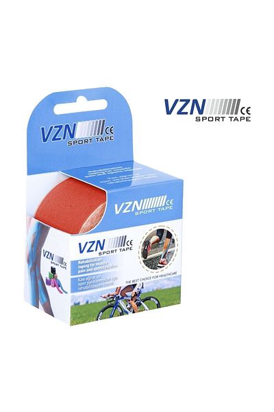VZN Tape Kinesiology شريط كينيزيو الرياضي الأحمر - شريط ألم 5 متر × 5 سم