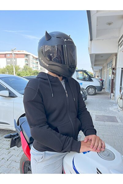 Yeles Motosiklet Kaskı Şeytan Boynuzu Kask Boynuzu