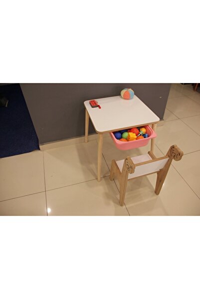 Genel Markalar Çocuk Oyun Etkinlik Çalışma Masası Aktivite Masası 1 Çekmeceli Pembe Renk