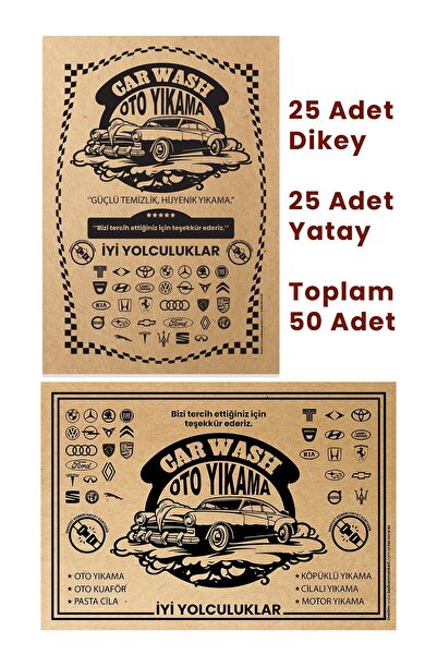 BALKAN AMBALAJ Kraft 120gr 50 Adet Oto Paspas Kağıdı - 35x50cm - Kalın Kağıt ...