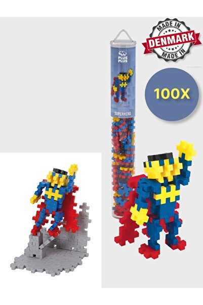 TOYFEST Plus - Plus Minecraft Temalı Silindir Kutuda Superhero - Süper Kahraman Yapı Oyuncağı(100 Parça)4106