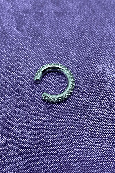 Ressia Gümüş Kaplama Zirkon Taşlı Halka Kıkırdak Küpe