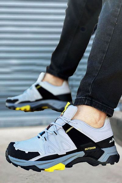 Demashoes Αδιάβροχο χρώμα πέτρας (μέχρι το κορδόνι) Αντιολισθητική σόλα από ύφασμα αλεξίπτωτου Αθλητικά παπούτσια