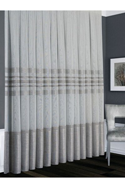 MebelPort Curtain Linen Slub Floor Taped Swivel Tulle (1/3 Thrust Pipe Battery Horn)