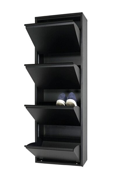 adlsteel 4'lü Metal Ayakkabılık (texture Siyah)