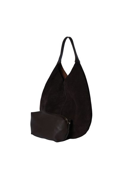 Bsrastore Кожена чанта Bitter Brown Lesta Suede - Yavrulu