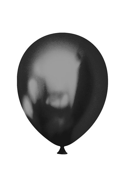 Balon Pack of 25 Black Metallic 12"